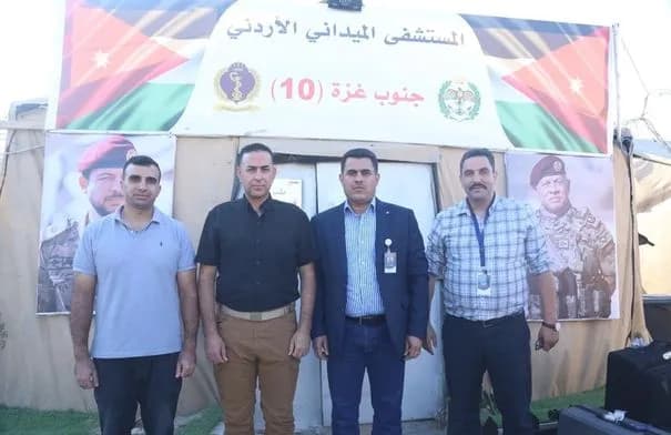 طواقم المستشفى الميداني الأردني جنوب غزة/11 تصل إلى أرض المهمة