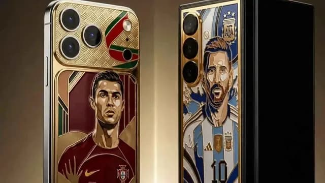 ميسي ورونالدو يتواجهان في سباق الهواتف الذهبية الفاخرة