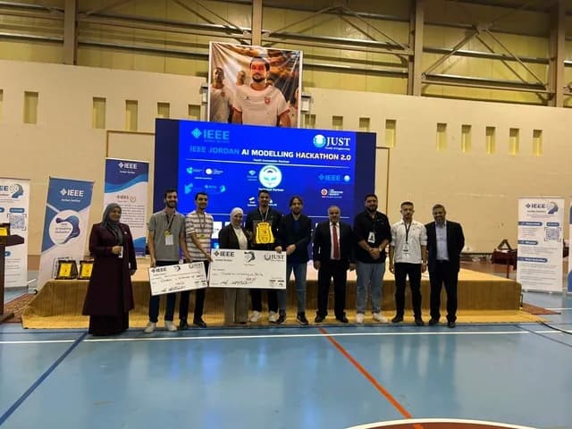فريق طلابي من جامعة البترا يتصدر هاكاثون الذكاء الاصطناعي في الأردن