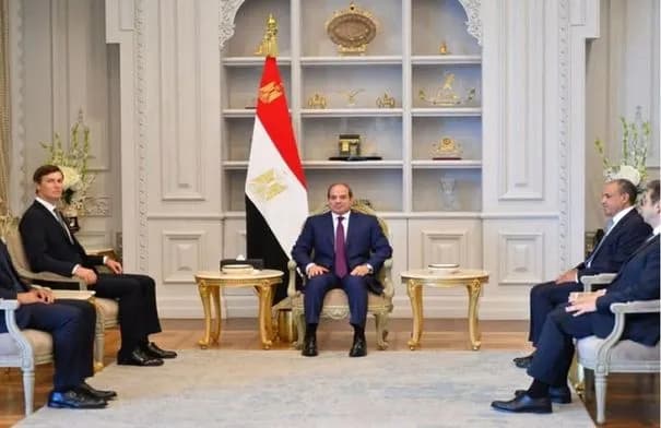 السيسي وكوشنر يبحثان تطورات الشرق الأوسط في لقاء بالعلمين