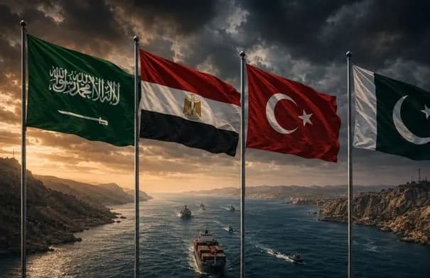 السعودية ومصر وتركيا وباكستان تؤكد أهمية حماية الممرات المائية في هرمز وباب المندب