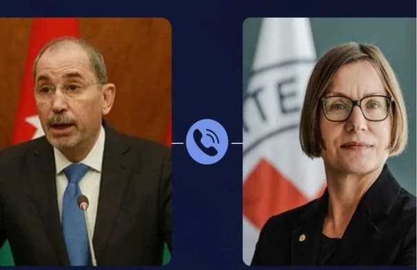 الصفدي يبحث مع رئيسة الصليب الأحمر تعزيز التعاون واستعدادات مؤتمر الإنسانية في الحرب