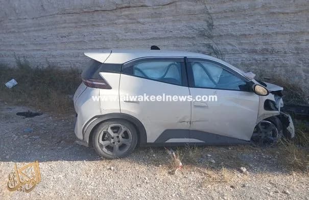إصابة شخص في حادث تدهور مركبة على طريق ياجوز