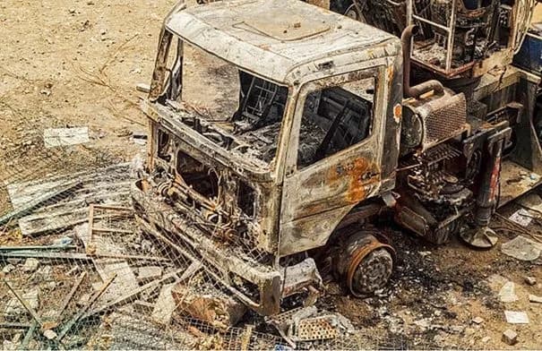 انفجار شاحنة داخل حقل ألغام على الحدود التشيلية البيروفية