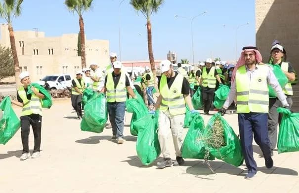 حملة نظافة واسعة في مسجد عرب كوب جنوب عمان ضمن جهود إعادة تأهيله