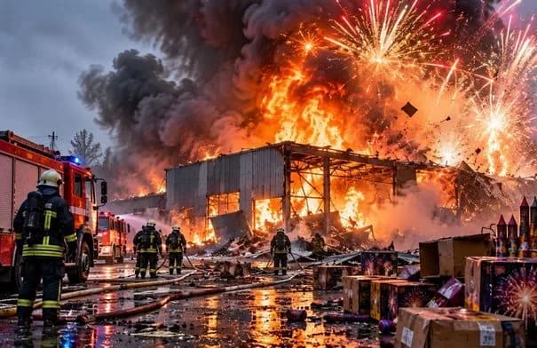 حريق في مصنع للألعاب النارية وسط روسيا يخلف 14 قتيلًا