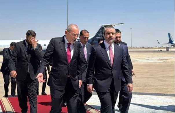 الصفدي يزور دمشق ويلتقي الشرع ويبحث مع الشيباني