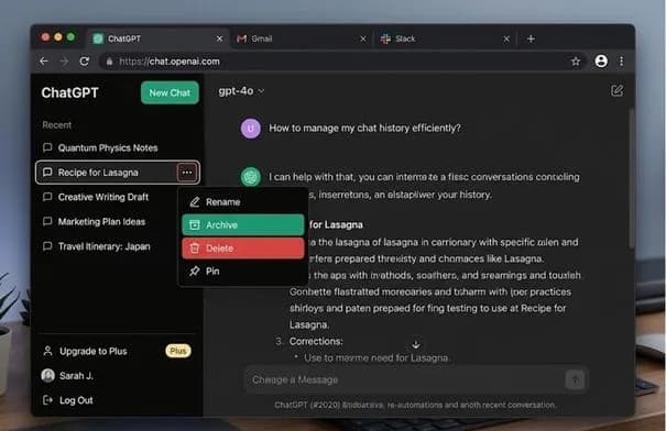 OpenAI توضح الفرق بين حذف محادثات ChatGPT وأرشفتها وإمكانية استعادتها