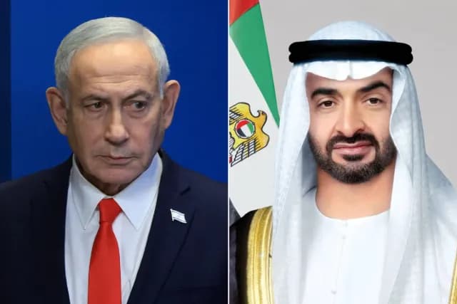 محمد بن زايد يستقبل نتنياهو في الإمارات لبحث تعزيز العلاقات الثنائية