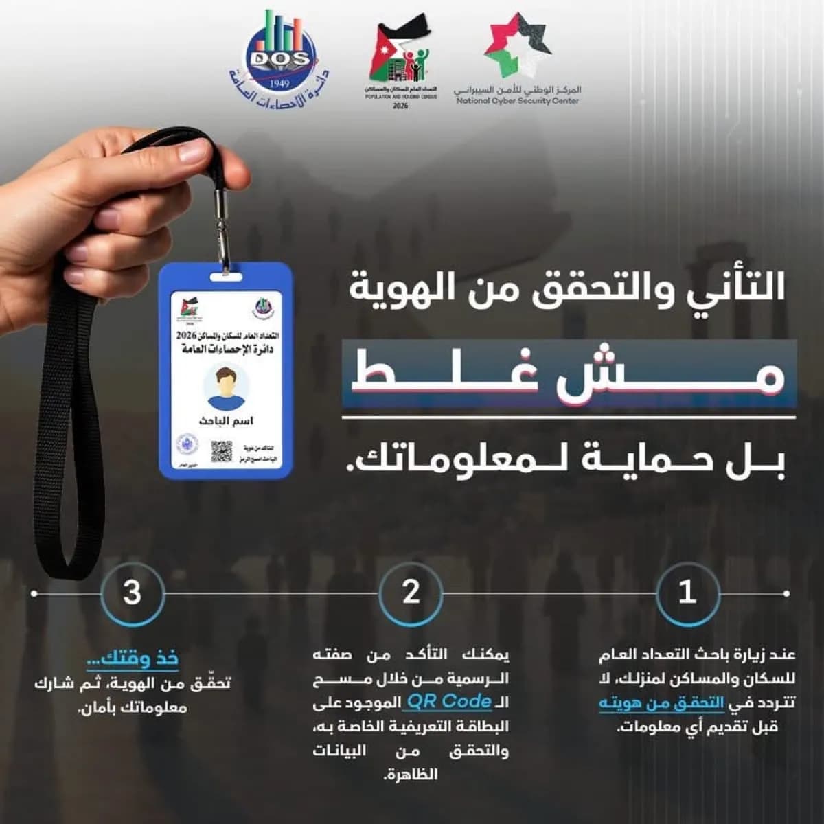 حملة توعوية مشتركة للأمن السيبراني والإحصاءات قبل التعداد السكاني